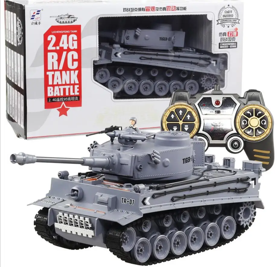 

RC Tank panzer Battle Tank 15 Ch 1:18 2.4G With Sound and Shoot Bullet Recoil Effect Tank Model Electronic world of tanks Toys