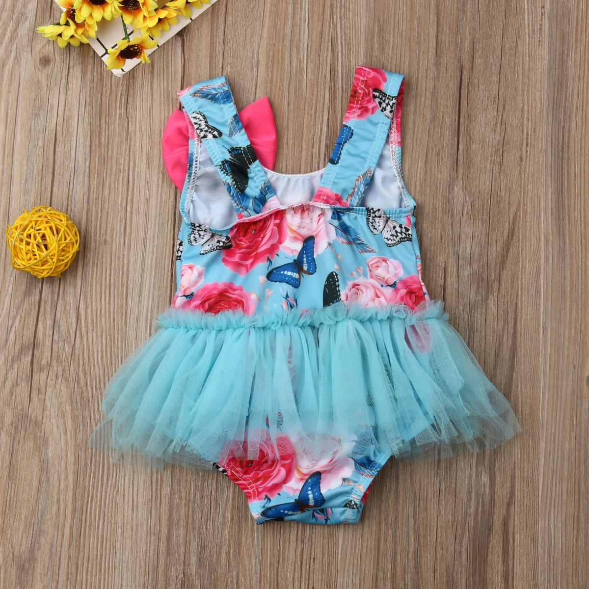 От 1 до 6 лет цельнокроеное бикини для маленьких девочек сетчатый купальник с