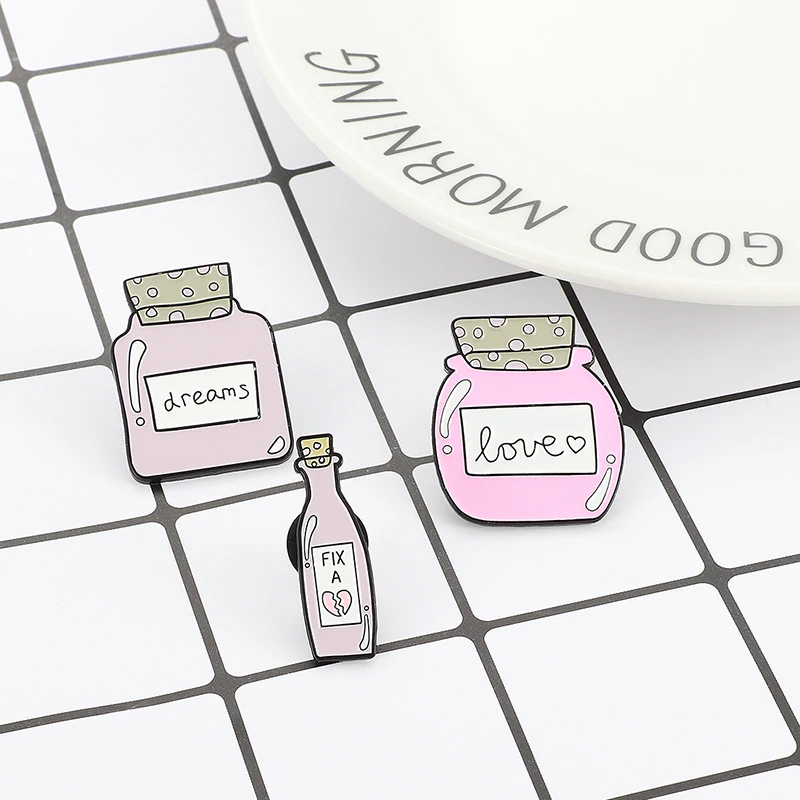 Милый рюкзак камера CD книга эмалированный значок булавка брошь Розовая серия