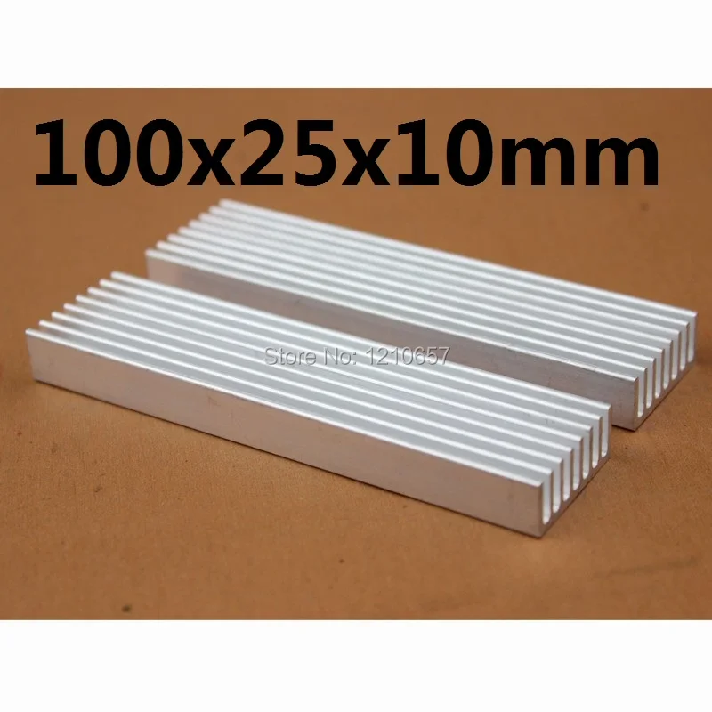 20 шт. в партии 100x25x10 мм Серебристые алюминиевые радиаторы IC Chip Cooler Cooling Heatsink |