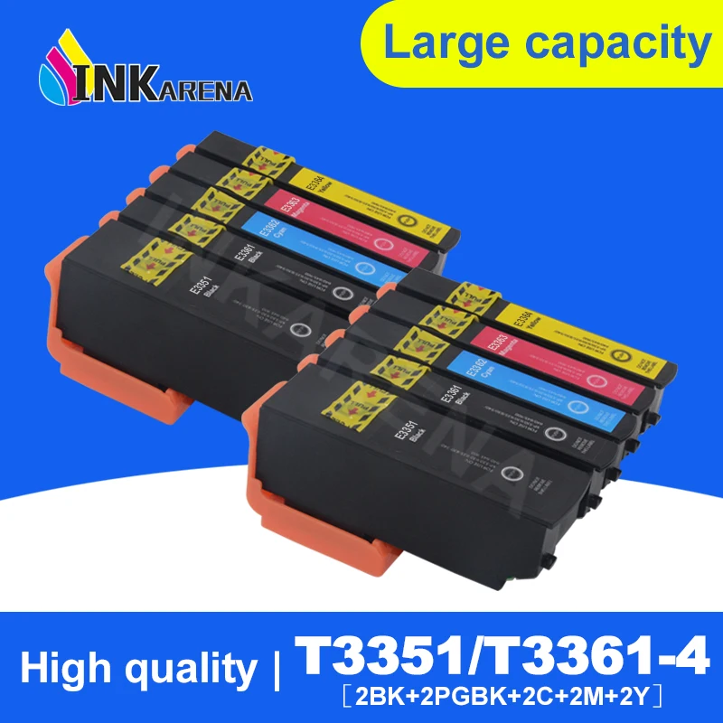 10 шт. T33 33XL патрон чернил для принтера Epson T3351 T3361 Expression Premium XP-530 XP-630 XP-635 XP-640 XP-830 XP-900