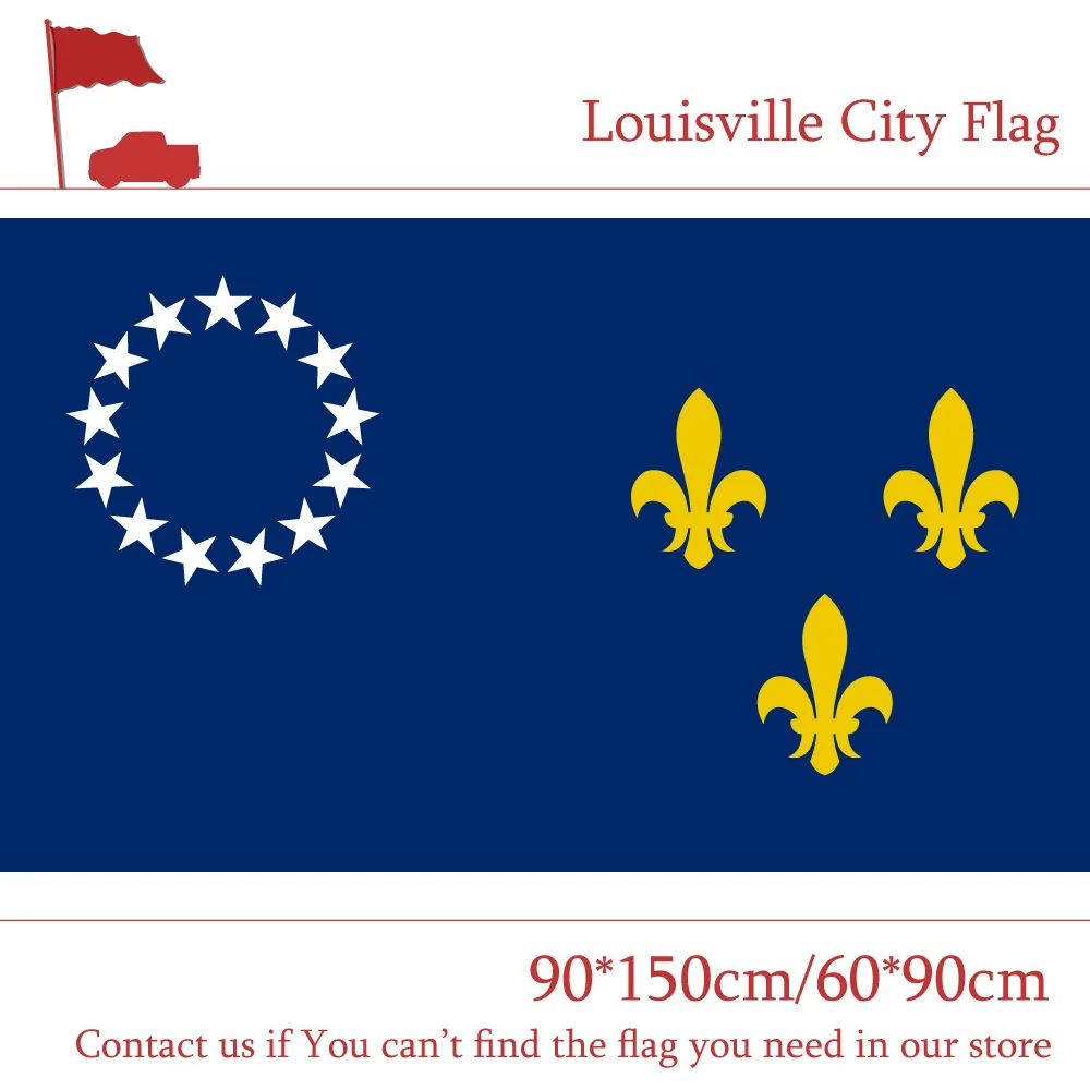 3x5 футов город США бывшего флага г. Луисвилл штат Кентукки 90*150 см 60*90 флаг D
