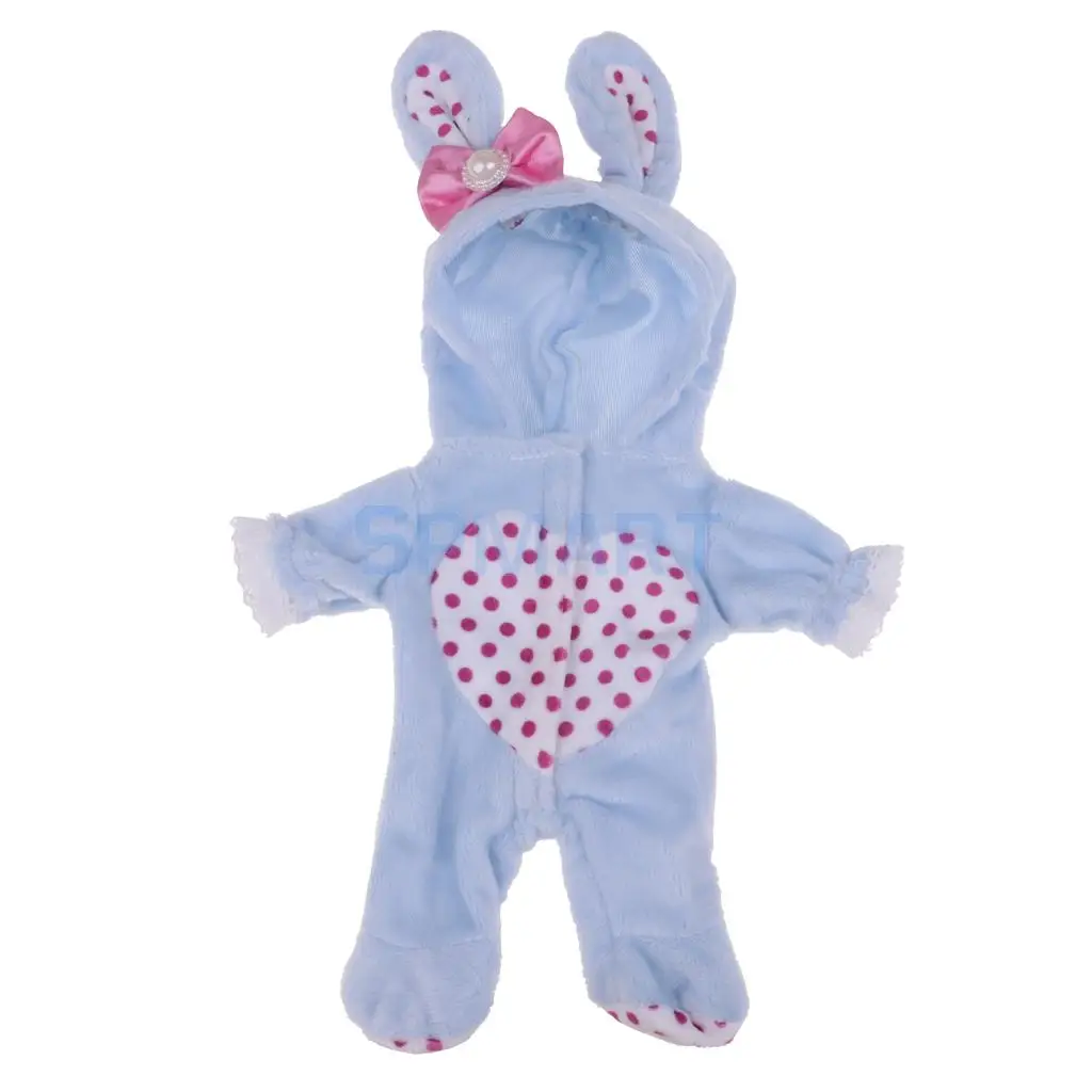 Милый комбинезон с капюшоном кроликом наряд для куклы Mellchan 9 11 дюймов