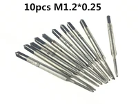 10pcs m1 20 25 machine screw tap hss h2 straight fluted screw thread metric plug hand tap drill
