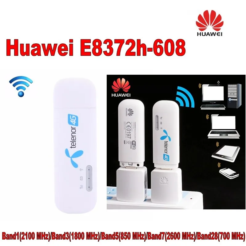 Разблокировка huawei E8372 E8372h-608 LTE USB 4G USB WiFi модем автомобильный wifi с 2 шт 4g антенна+ huawei af25 док-станция