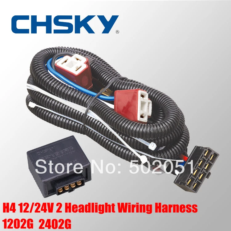 Водонепроницаемый головной фонарь CHSKY горячая распродажа 12V 2 светильник H4|headlight