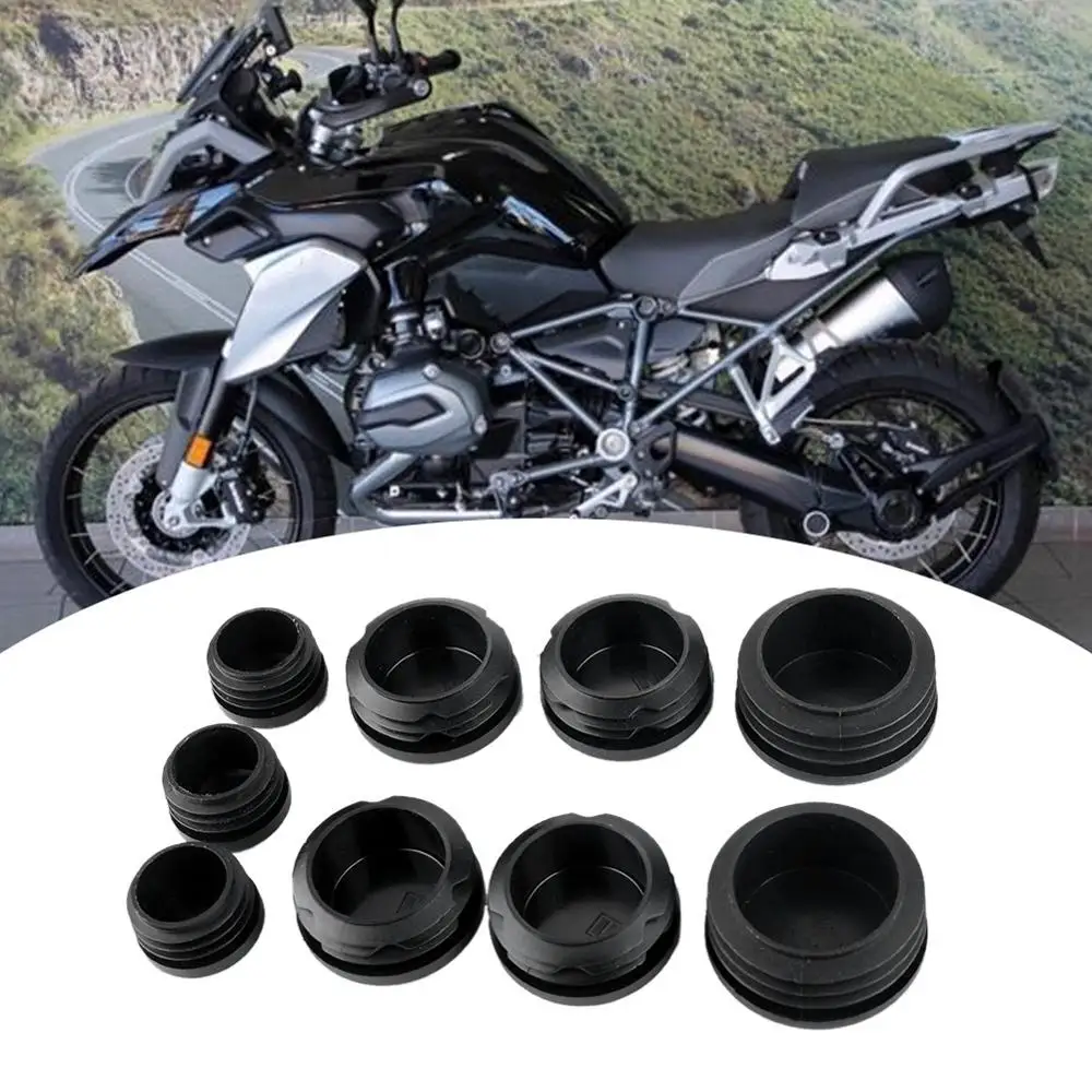 

9pcs Frame Hole Cover Caps Plugs Set Decoration ABS plastic Black Frame Hole Cover fit for R1200GS LC ADVENTURE 17-UP
