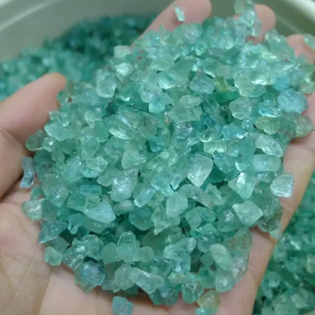 1/4lb синий зеленый Апатит Кристальный Камень Натуральный шероховатый минеральный