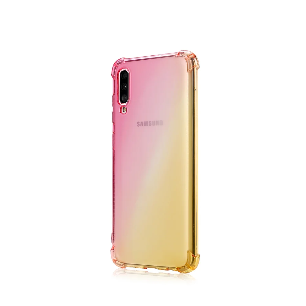 For Samsung Galaxy A50 A70 A40 A20 Case Clear Cute Gradient Slim TPU Phone Cover A7 2018 S9 S10 PLUS note 9 |