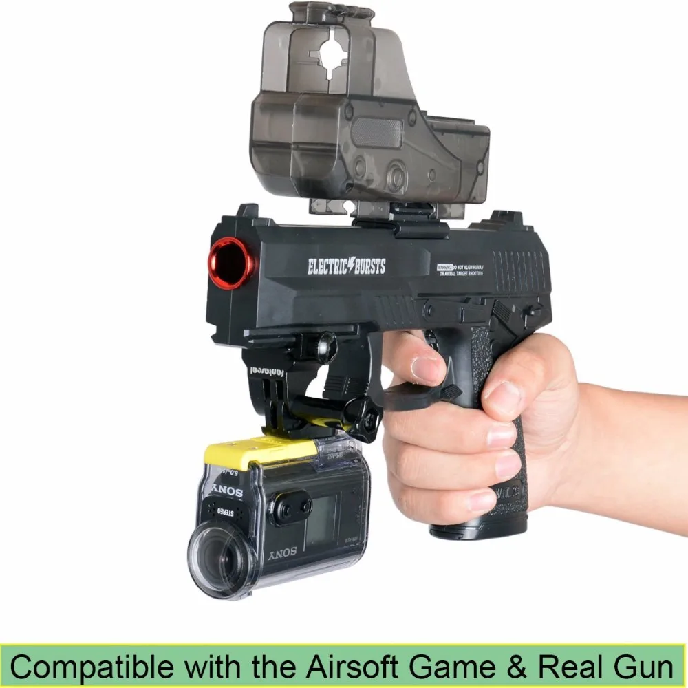 Fantaseal Picatinny Gun Rail Mount Airsoft Gun Monut Adapter for GoPro 8 7 6 5 SJCAM Xiaomi Yi Sony Action Camera Gun Adapter images - 6