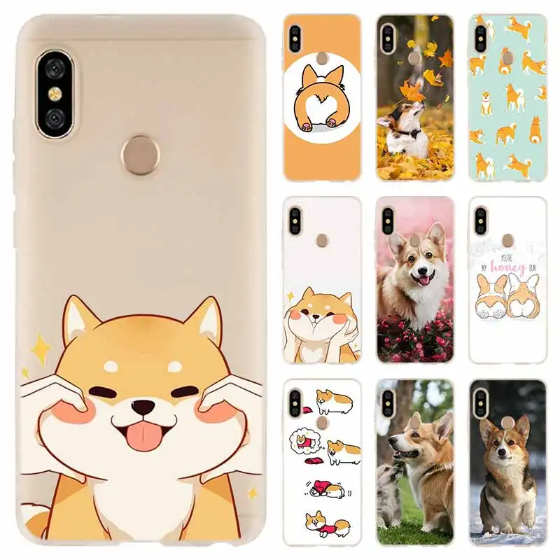 Мягкий чехол для Xiaomi Redmi Note 10 9 8 7 6 5 Pro Max 10S 9S 9T 8T 4G 5G с изображением животных Шиба-ину