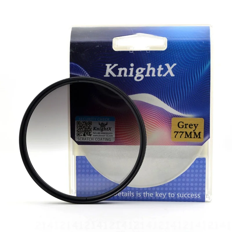 KnightX Star камера фильтр UV CPL объектив Комплект dslr аксессуары для Nikon Canon EOS sony 49 мм 52 мм 55 мм 58 мм 62 мм 67 мм 72 мм 77 мм - Цвет: Grad Grey