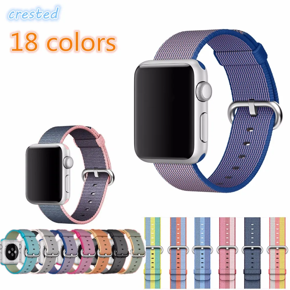 Лямка из нейлоновой ткани для apple watch ремешок 42 мм 38 iwatch версия 3 2 1 нейлоновый
