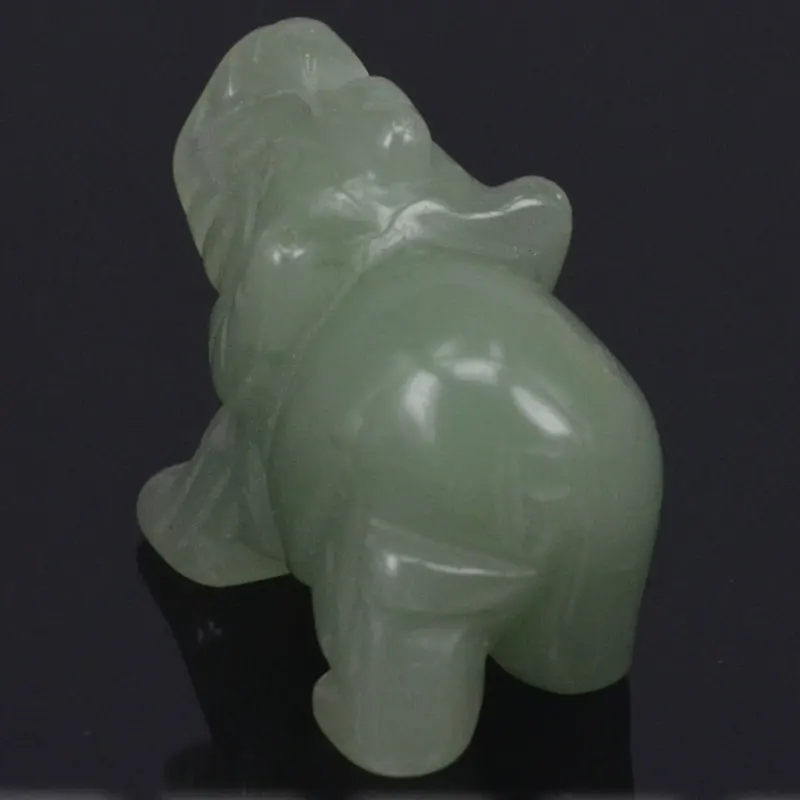 Натуральный зеленый авантюрин слон 1 5 дюйма резная статуэтка камень чакры