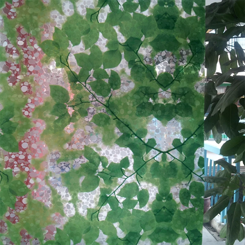 Дверные стекла наклейки 92x100cm 3d cam галька листовой оттенок декоративная