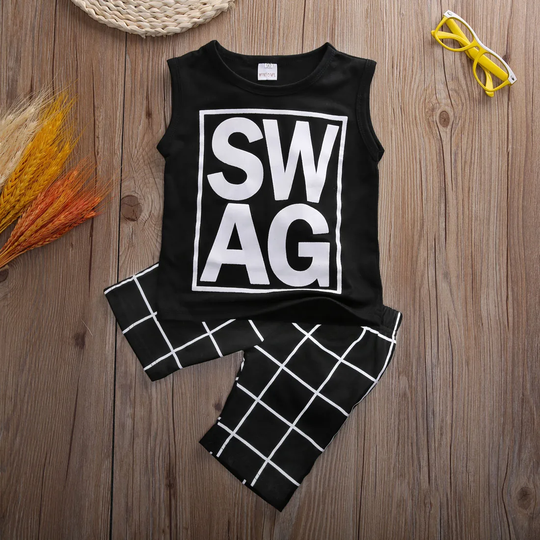 2pcs Toddler Kids Baby Boy T-shirt Vest Tops+Casual Pants Trouser Clothe Outfit Set |