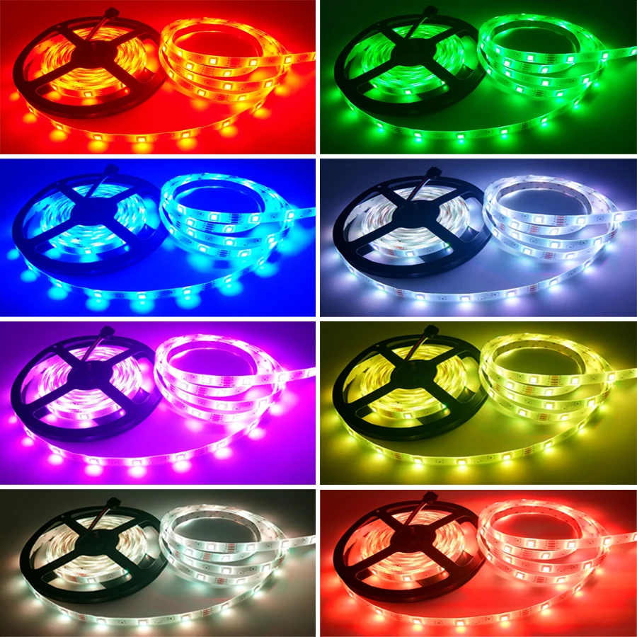 BESTOPE 10 м 5050 RGB Светодиодные ленты Водонепроницаемый AC/DC 12V 5M s светильник гибкий с 3A