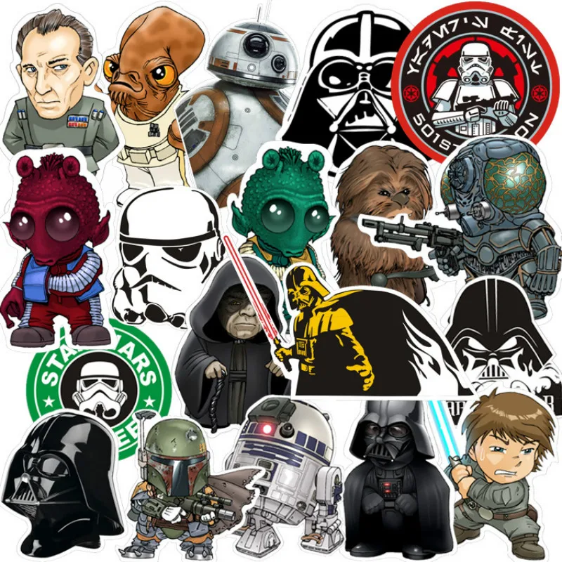 35 шт Звездные войны водонепроницаемый стикер скейтборд ноутбук PC мобильный
