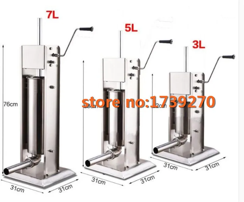 

new arrival sausage filler stuffer,manual sausage filler machine,vertical sausage filling machine 5L/7L10L for choose