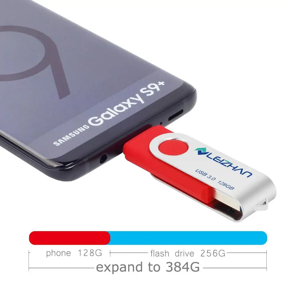 LEIZHAN USBC фотовспышка Type C флеш накопитель OTG USB 256 ГБ 128 Гб 64 32 16 высокоскоростной usb 3