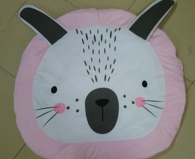 Детское одеяло с милым розовым кроликом и медведем игровые коврики мультяшное