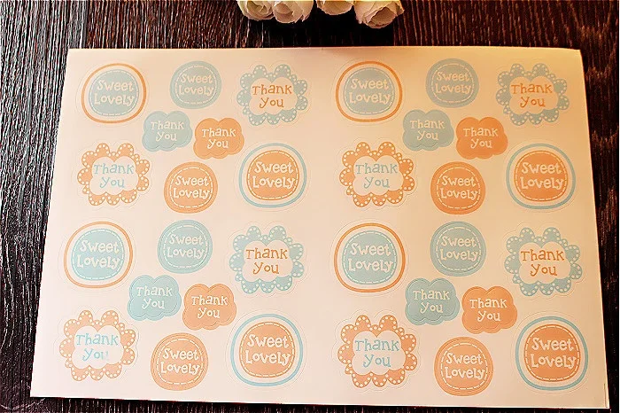 Праздничные принадлежности 32 шт./компл. клейкие бирки для конфет коробок печенья