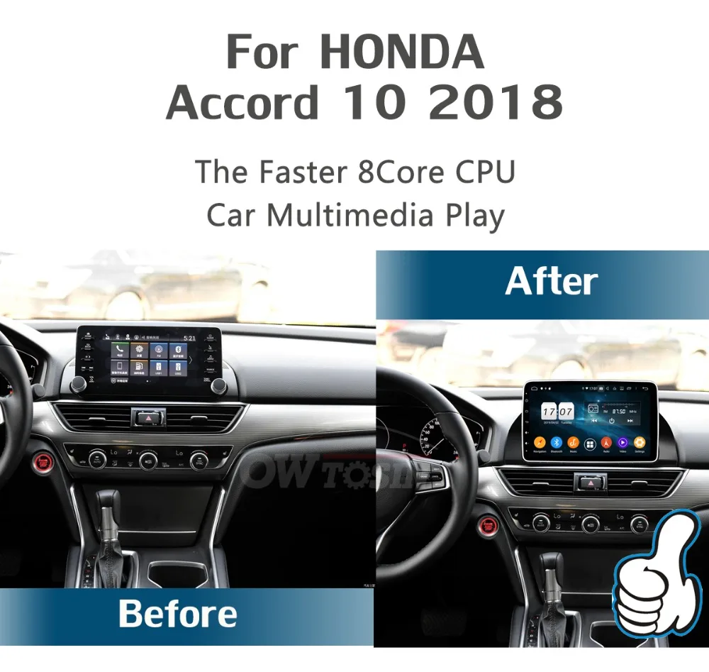 10," ips Android 9,0 8 ядерный 4 Гб ram+ 64 ГБ rom Автомобильный DVD радио плеер gps для Honda ACCORD 10 DSP CarPlay Parrot BT Adas стерео
