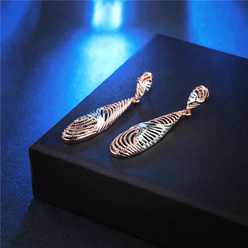 Длинные серьги Rose Gold Цвет серебро Вечеринка для Для женщин Модные украшения