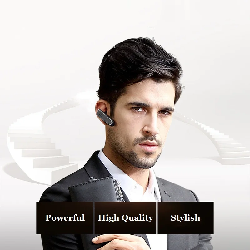 Бизнес Bluetooth наушники мини беспроводная гарнитура с микрофоном большая батарея