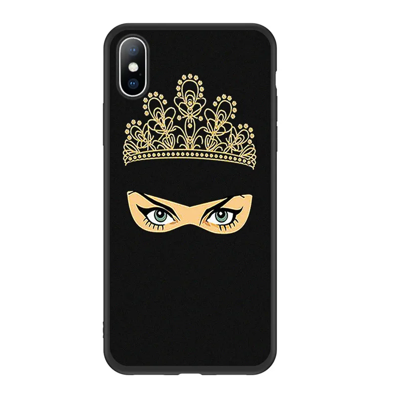 AC5031 Ottwn арабский хиджаб девушка Королева Корона чехол для телефона для iPhone 11 Pro Max XR Xs Max Мягкий ТПУ чехол для iPhone 6 6s 7 8 Plus 5 5S SE - Цвет: AC5031