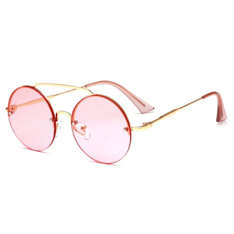 New Style Round Metal UV400 Sunglasses Women Retro Semi-frame Sun Glasses Men 2019 Fashion Eyeglasses | Аксессуары для одежды