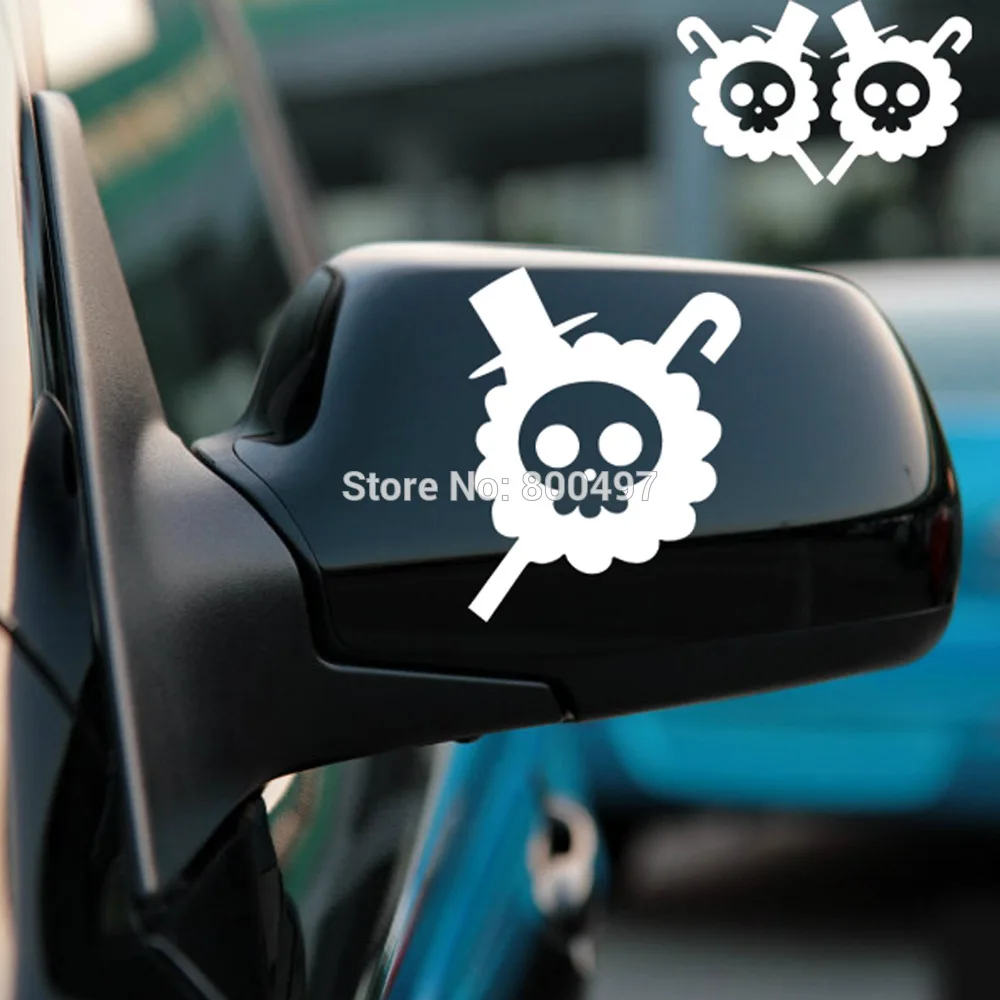 2 x Смешные автомобильные чехлы авто Стайлинг автомобиля стикер череп наклейки