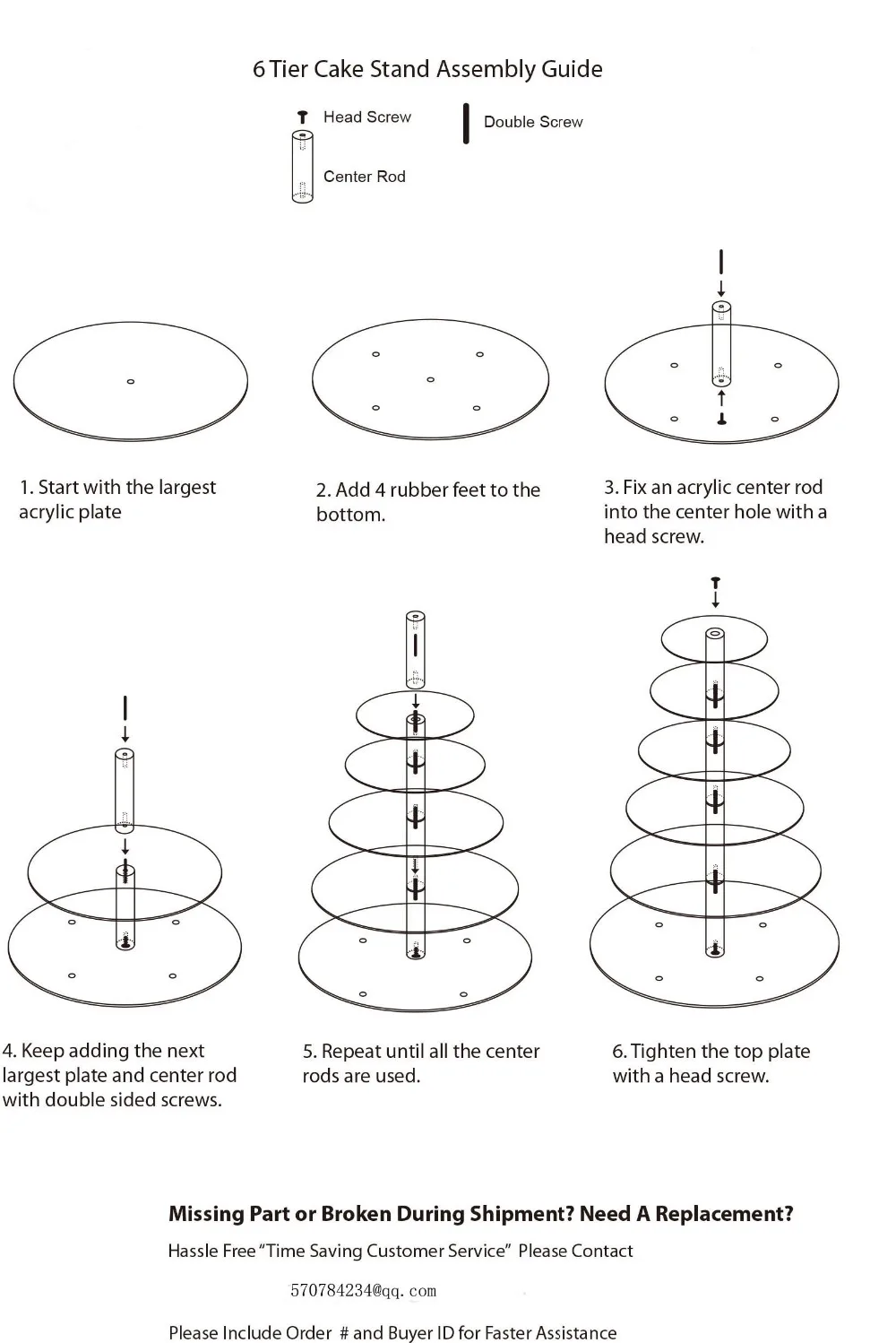 

6 Tier round Layout Beautiful Acrylic Cupcake Stand Party / Wedding / Festival Supplies