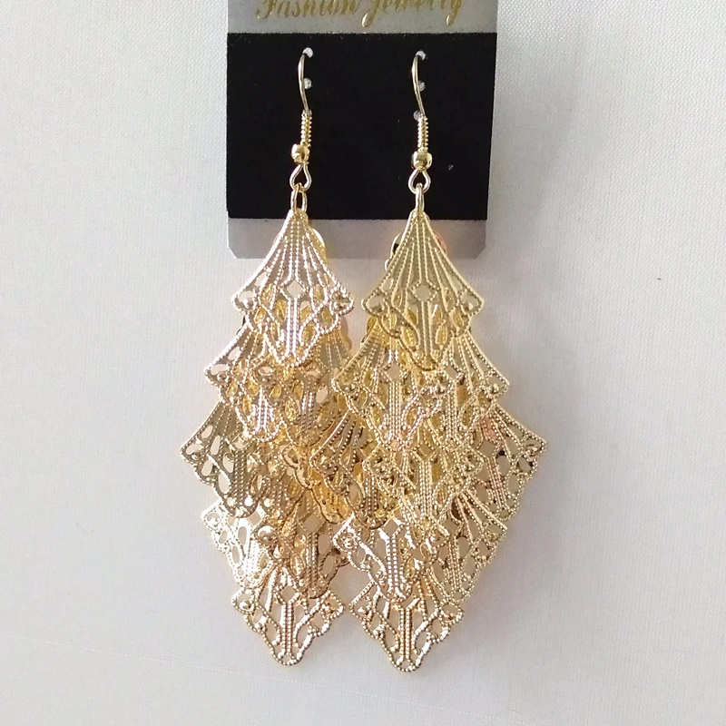 Новый стиль 9 см ромб концентратор кисточкой Серьги капли серьги ручной работы