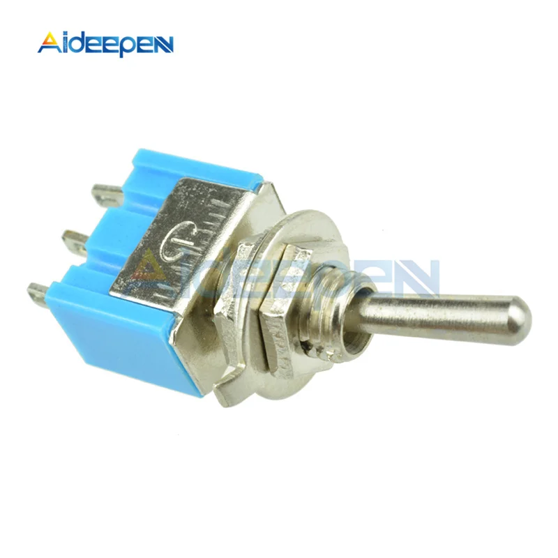 2 шт. мини Toggle 3Pin тумблер 3A 250 V AC/6A 125 V ВКЛ.-ВКЛ. 3 Pin 2 позиционные амортизирующие, для баскетбола переключатель