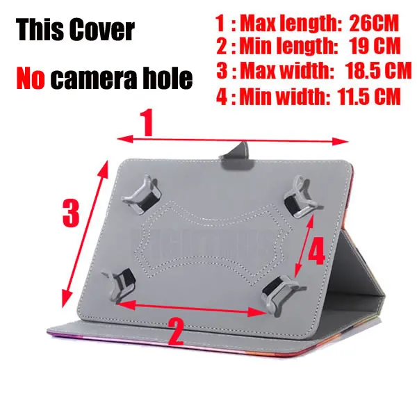 For Wolder miTab EVOLUTION W2 10.1 inch tablet PU Leather Universal Cover Alcatel OneTouch Pixi 3 Case (No camera hole) | Компьютеры и