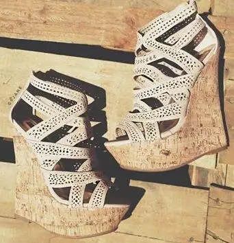 Beige Новинка, большие размеры 35-48, черные, бежевые, синие, оранжевые, на молнии, модные, пикантные, на высоком каблуке, на платформе, женские летние босоножки на танкетке, L1114 - Цвет: Beige