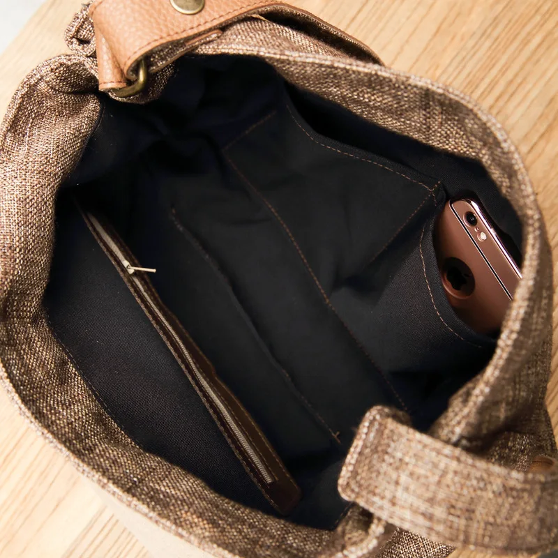 Оригинальная Женская сумочка AETOO Холщовый саквояж на плечо Женский