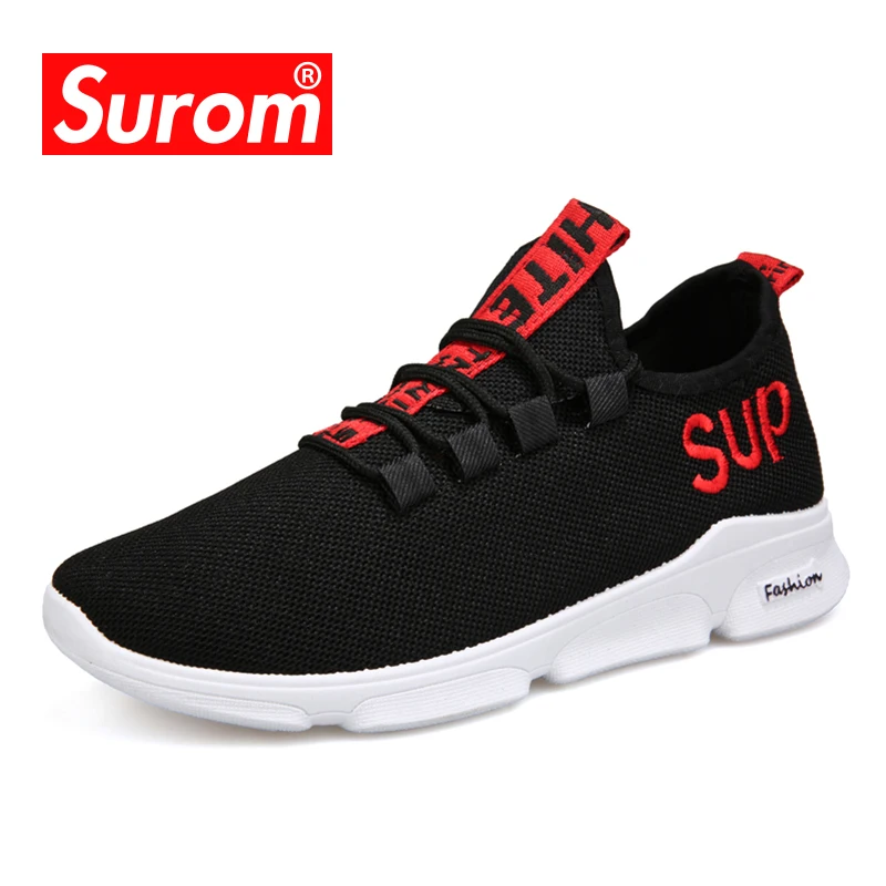 SUROM Лето вразлёт плетение кроссовки новые мужские модные дышащие Дикие