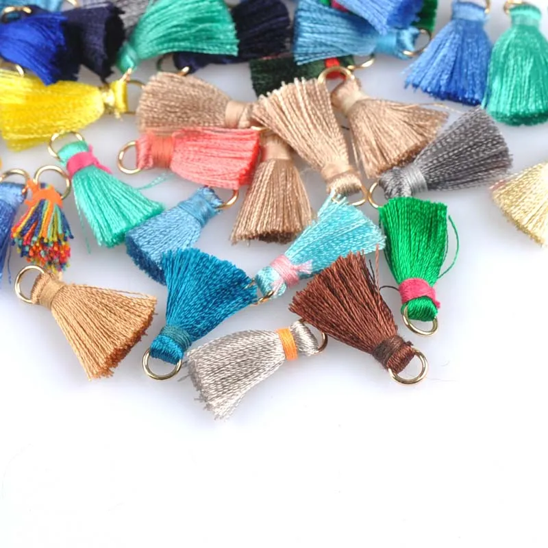 mix color Silk Tassels Pendants With Macrame For Jewelry Accessory Making DIY Material Findings 20pcs cp1894 | Дом и сад