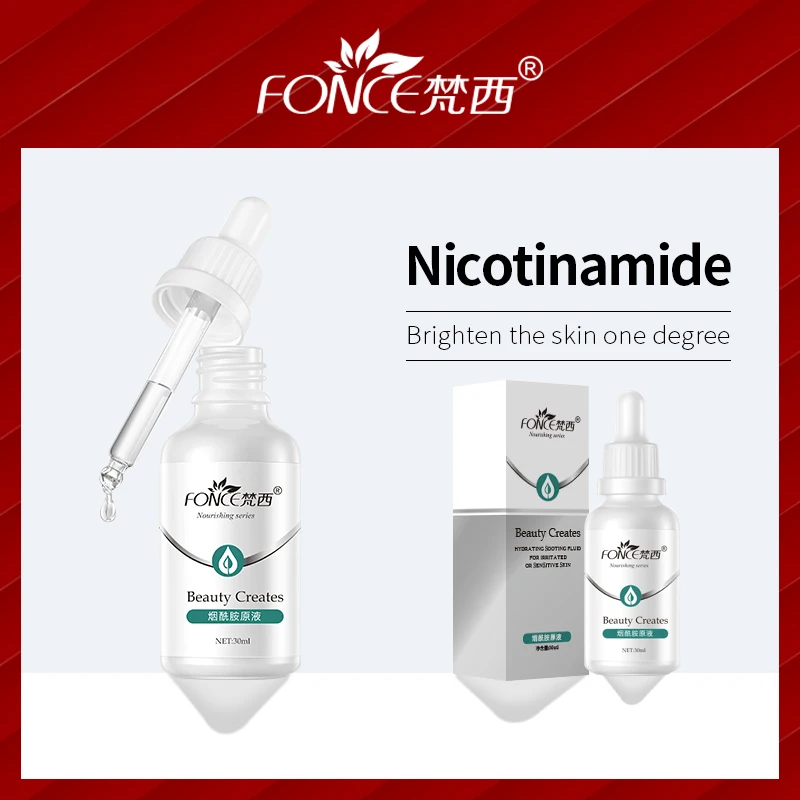 Фонсе 30 мл Nicotinamide Жидкая Сыворотка для отбеливания кожи уменьшить лицо меланин темно-желтый женщин гиалуроновой кислоты увлажняющая эссенция