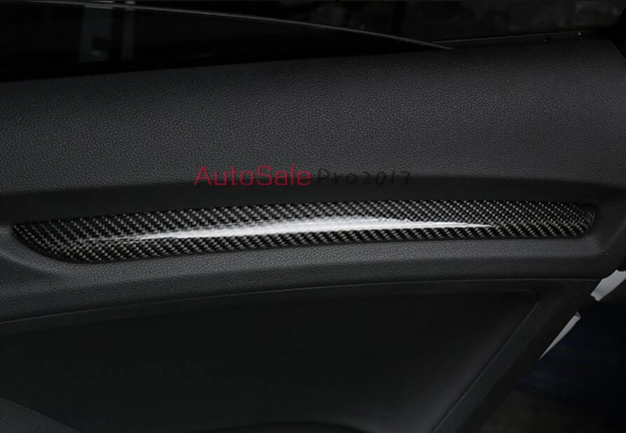 Для Audi A3 8V 2013 2016 2017 2018 левый привод настоящий углерод Интерьер дверь с магнитной