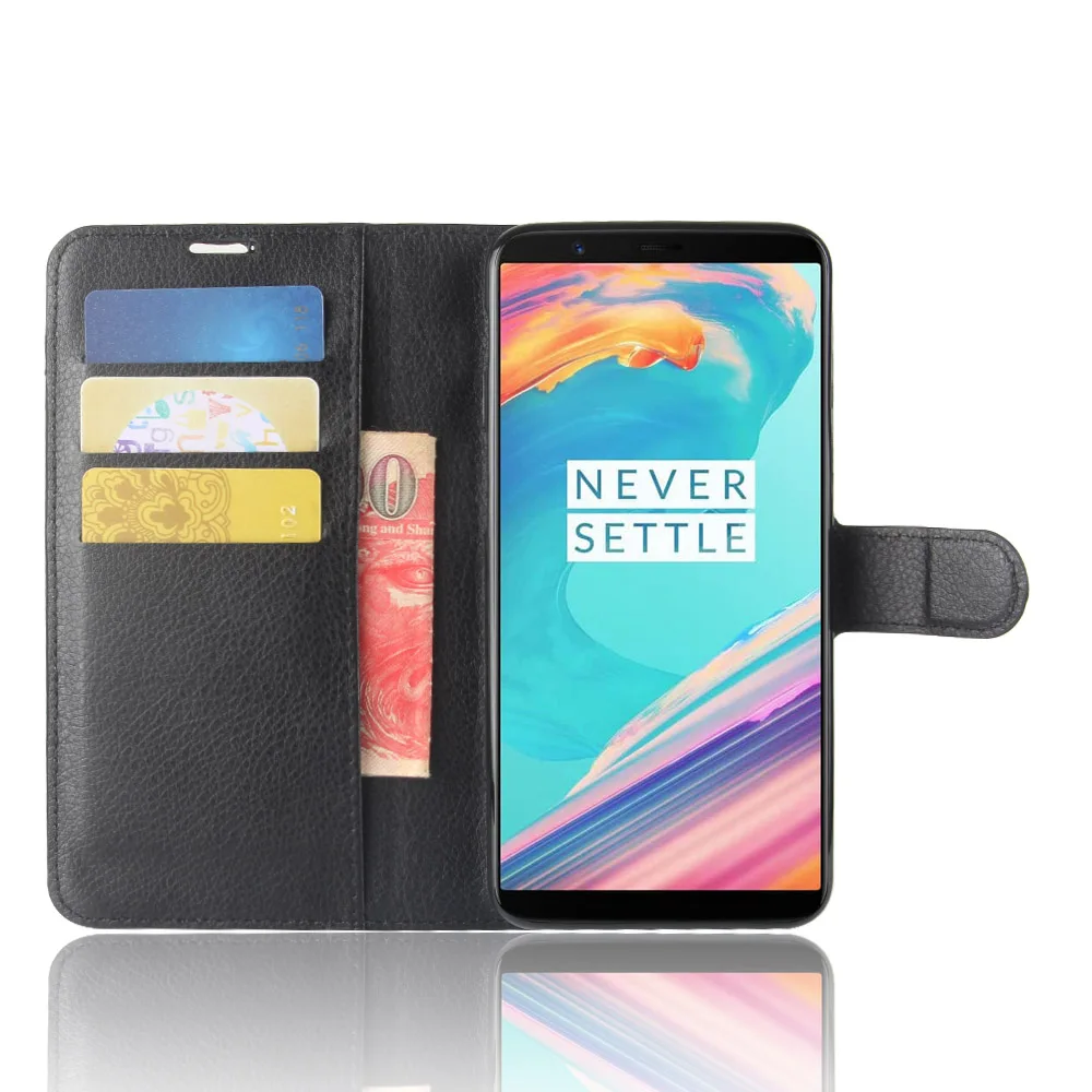Чехол-книжка из искусственной кожи для Oneplus 5T чехол-кошелек с откидной крышкой и