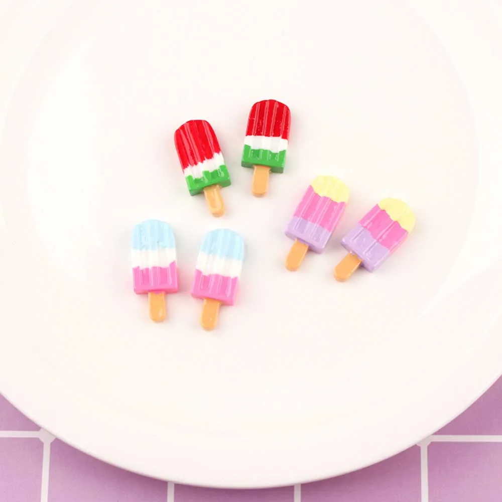 10 шт./лот Popsicle Мороженое полимер слизи талисманы Lizun Моделирование глины DIY аксессуары коробка игрушка для детей поставки слаймов наполнитель