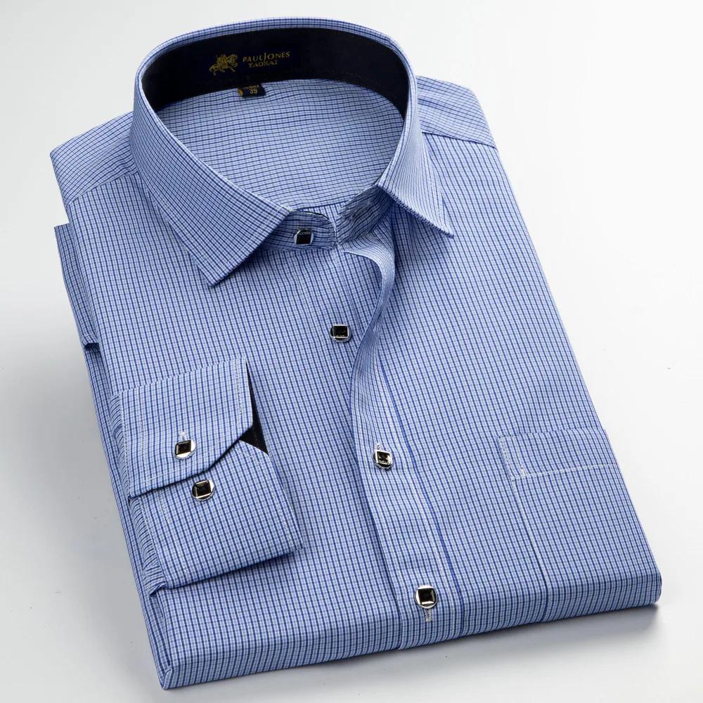 MACROSEA мужские строгие рубашки в полоску/клетку классический стиль лоскутные