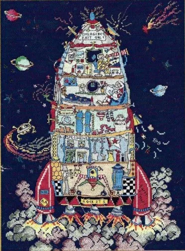 Лидер продаж комплект для вышивки крестиком высшего качества реактивный корабль