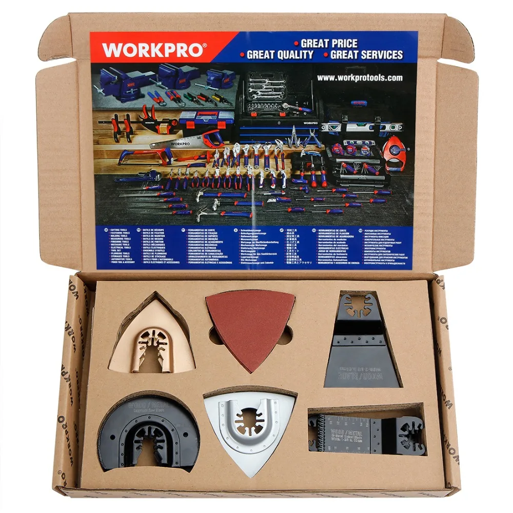 WORKPRO 25 шт. пилы многофункциональный инструмент Осциллирующие пилы для Dremel Bosch быстросъемные пилы для металла/дерева