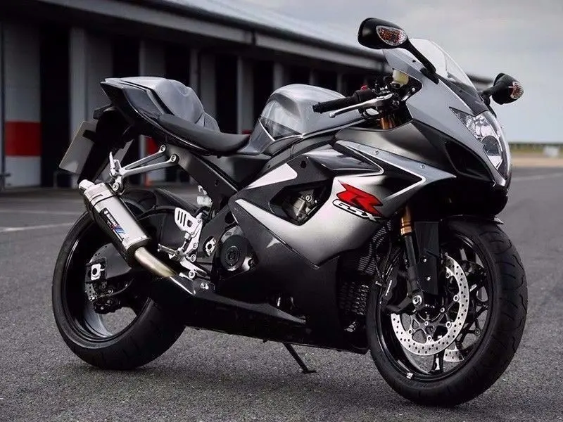 Серый черный Серебряный полный инжекторный обтекатель комплект для Suzuki GSXR 1000 2005