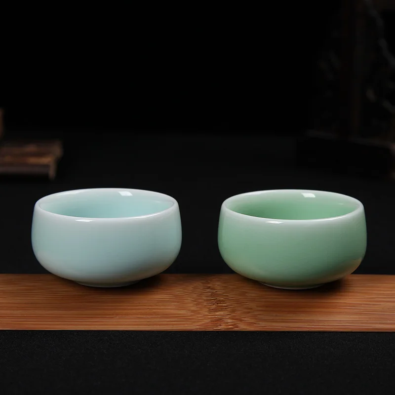 6 шт./лот 25 мл Чайные сервизы в японском стиле с хрустящей глазурью Longquan Celadon