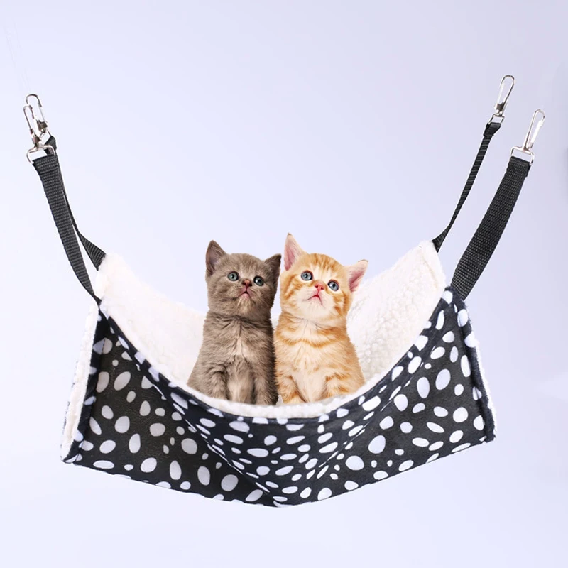 Подвесная кровать для кошки коврик теплый мягкий дышащий гамак котят подушка
